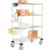 Nexel Chrome Curbside Wire Truck w/4 Shelves & Pneumatic Casters, 54"L x 21"W x 72"H