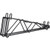 Nexel Black Epoxy, Fixed Double Shelf Wall Mount Bracket, 21"D