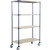 Nexel 4 Shelf Truck, Nexelite, 36"W x 24"D x 60"H, Polyurethane Swivel Casters, 2 Brake