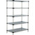 Nexel 5 Shelf, Galvanized Steel Solid Shelving Unit, Starter, 24"W x 18"D x 86"H