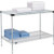 Nexel 2 Shelf, Chrome Wire Shelving Unit, Starter, 1 Solid Shelf, 48"W x 18"D x 34"H