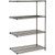 Nexel 4 Shelf, Black Epoxy Wire Shelving Unit, Add On, 36"W x 18"D x 63"H