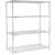 Nexel 4 Shelf, Chrome Wire Shelving Unit, Starter, 72"W x 30"D x 86"H