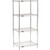 Nexel 4 Shelf, Chrome Wire Shelving Unit, Starter, 24"W x 18"D x 54"H