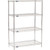 Nexel 4 Shelf, Chrome Wire Shelving Unit, Starter, 42"W x 18"D x 54"H