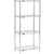 Nexel 4 Shelf, Chrome Wire Shelving Unit, Starter, 30"W x 14"D x 63"H