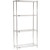 Nexel 4 Shelf, Chrome Wire Shelving Unit, Starter, 42"W x 14"D x 74"H
