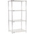 Nexel 4 Shelf, Chrome Wire Shelving Unit, Starter, 36"W x 24"D x 74"H