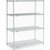 Nexel 4 Shelf, Stainless Steel Wire Shelving Unit, Starter, 48"W x 24"D x 63"H