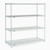 Nexel 4 Shelf, Stainless Steel Wire Shelving Unit, Starter, 72"W x 24"D x 74"H