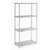 Nexel 4 Shelf, Stainless Steel Wire Shelving Unit, Starter, 48"W x 24"D x 86"H