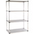 Nexel 4 Shelf, Stainless Steel Solid Shelving Unit, Starter, 36"W x 24"D x 86"H