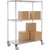 Nexel Open Sided Wire Exchange Truck w/3 Shelves, 800 lb. Capacity, 48"L x 18"W x 69"H