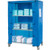 Nexel Galvanized Steel Linen Cart with Nylon Cover, 4 Shelves, 48"L x 24"W x 69"H