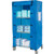 Nexel Galvanized Steel Linen Cart with Nylon Cover, 4 Shelves, 36"L x 24"W x 80"H