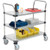 Nexel 3 Shelf, Galvanized Utility Cart, 36"Wx18"Dx39"H, Polyurethane Swivel Casters