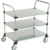 Nexel 3 Shelf, Galvanized Utility Cart, 36"Wx24"Dx39"H, Polyurethane Swivel Casters