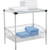Nexel 2 Shelf, Chrome Basket Wire Shelving Unit, Solid Top Shelf, 36"W x 24"D x 34"H