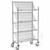 Nexel Slant Wire Shelving Truck w/4 Shelves, 48"L x 18"W x 69"H