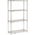 Nexel 4 Shelf, Chrome Quick Adjust Wire Shelving Unit, Starter, 36"W x 14"D x 63"H