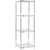 Nexel 4 Shelf, Chrome Wire Shelving Unit, Starter, 24"W x 21"D x 74"H