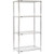 Nexel 4 Shelf, Chrome Wire Shelving Unit, Starter, 36"W x 21"D x 86"H