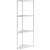Nexel Chrome, 4 Shelf, Corner Wire Shelving Unit, Starter, 32"W x 24"D x 86"H