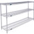 Nexel 3 Shelf, Chrome Wire Shelving Unit, Starter, 60"W x 14"D x 34"H