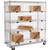 Nexel Enclosed Wire Exchange Truck w/5 Shelves, 1000 lb. Capacity, 36"L x 24"W x 69"H