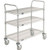 Nexel Utility Cart w/3 Shelves & Poly Brake Casters, 1200 lb. Cap, 36"L x 18"W x 39"H