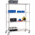 Nexel 4 Shelf Truck, Stainless Steel, 54"Wx18"Dx69"H, Polyurethane Swivel Casters, 2 Brakes