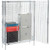Nexel 1-Tier 2 Door Security Wire Shelving Unit, 1 Shelf, 48"Wx14"Dx66"H, Chrome, Unassembled