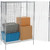 Nexel 1-Tier 2 Door Security Wire Shelving Unit, 1 Shelf, 48"Wx18"Dx66"H, Chrome, Unassembled