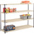 Nexel Nexelite 4 Shelf, Vented Plastic Mat Shelving Unit, Starter, 72"W x 18"D x 54"H