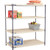 Nexel Nexelite 4 Shelf, Vented Plastic Mat Shelving Unit, Starter, 48"W x 24"D x 54"H