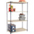 Nexel Nexelite 4 Shelf, Vented Plastic Mat Shelving Unit, Starter, 48"W x 24"D x 74"H