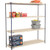 Nexel Nexelite 4 Shelf, Vented Plastic Mat Shelving Unit, Starter, 72"W x 24"D x 74"H