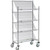 Nexel Slant Wire Shelving Truck w/4 Shelves & Brakes, 36"L x 24"W x 69"H