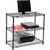 Nexel 3-Shelf Black Wire Shelf Printer Stand, 36"W x 18"D x 34"H