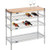 Nexel Chrome Wine Display Unit - Wood Top - 48"W x 14"D x 34"H - 4 Tier