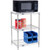 Nexel 3 Shelf, Poly-Z-Brite Microwave Wire Shelving Unit, Starter, 24"W x 18"D x 34"H