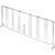 Nexel Chrome Divider, 21"D x 8"H