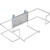 Nexel Single Glove Box Holder, 11-5/8"L x 3-15/16"W x 4-1/8"H, Chrome