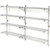 Nexel Chrome Adjustable Wall Mount Wire Shelving, 4 Shelf, Add On, 48"Wx14"Dx63"H