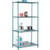 Nexel 4 Shelf, Poly-Green Wire Shelving Unit, Starter, 42"W x 24"D x 86"H