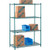 Nexel 4 Shelf, Poly-Green Wire Shelving Unit, Starter, 48"W x 24"D x 74"H