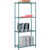 Nexel 4 Shelf, Poly-Green Wire Shelving Unit, Starter, 36"W x 18"D x 86"H