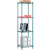 Nexel 4 Shelf, Poly-Green Wire Shelving Unit, Starter, 24"W x 14"D x 86"H
