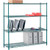 Nexel 4 Shelf, Poly-Green Wire Shelving Unit, Starter, 60"W x 18"D x 54"H