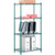 Nexel 4 Shelf, Poly-Green Wire Shelving Unit, Starter, 30"W x 18"D x 54"H